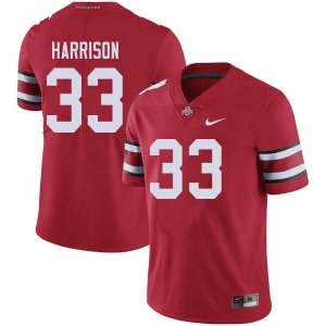 NCAA Ohio State Buckeyes Men's #33 Zach Harrison Red Nike Football College Jersey RTB8645LM